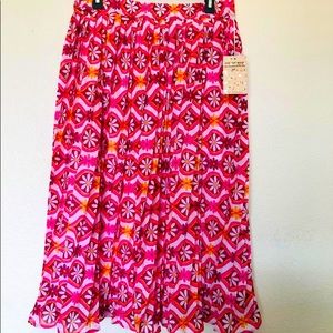 Women pleated midi skirt